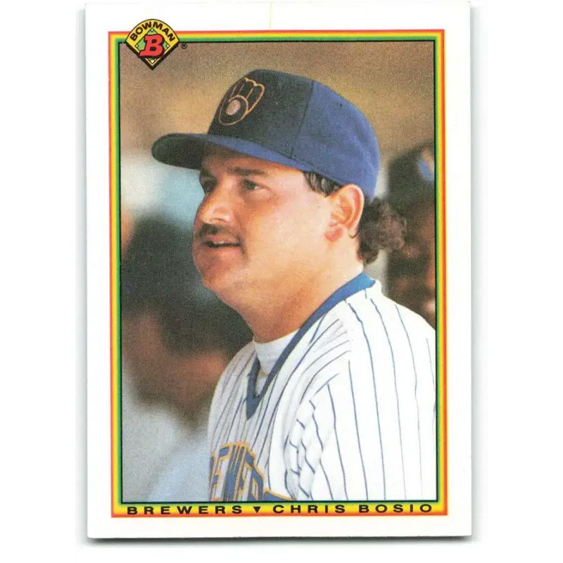 1990 Bowman #389 Chris Bosio NM-MT Milwaukee Brewers Baseball Card - Baseball Card Single