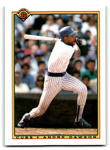 Original gloss Andre Dawson baseball card 1990 Bowman Cubs near mint condition