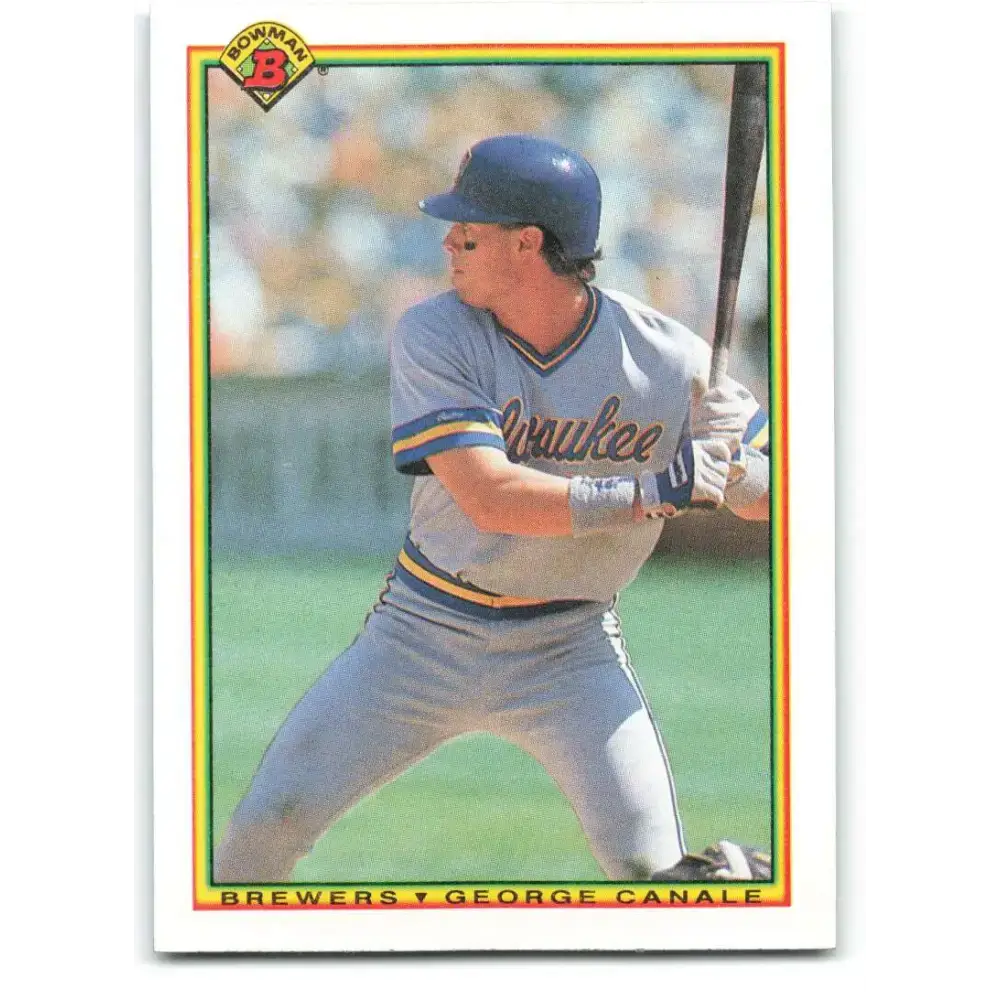 1990 Bowman #392 George Canale NM-MT RC Rookie Milwaukee Brewers Baseball Card - Baseball Card Single