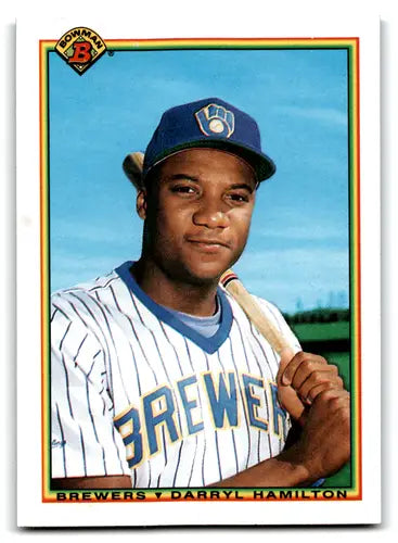 1990 Bowman #397 Darryl Hamilton NM Near Mint Brewers ID:72062 - Baseball Card Single