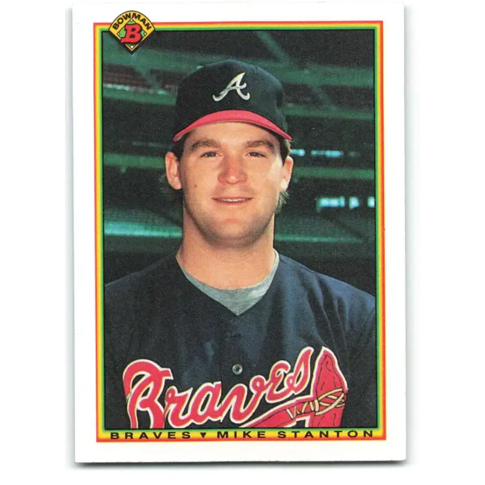 1990 Bowman #4 Mike Stanton NM-MT RC Rookie Atlanta Braves Baseball Card - Baseball Card Single