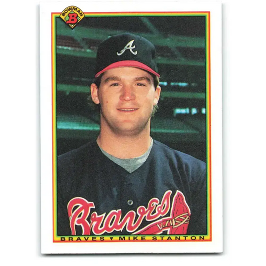 1990 Bowman #4 Mike Stanton NM-MT RC Rookie Atlanta Braves Baseball Card