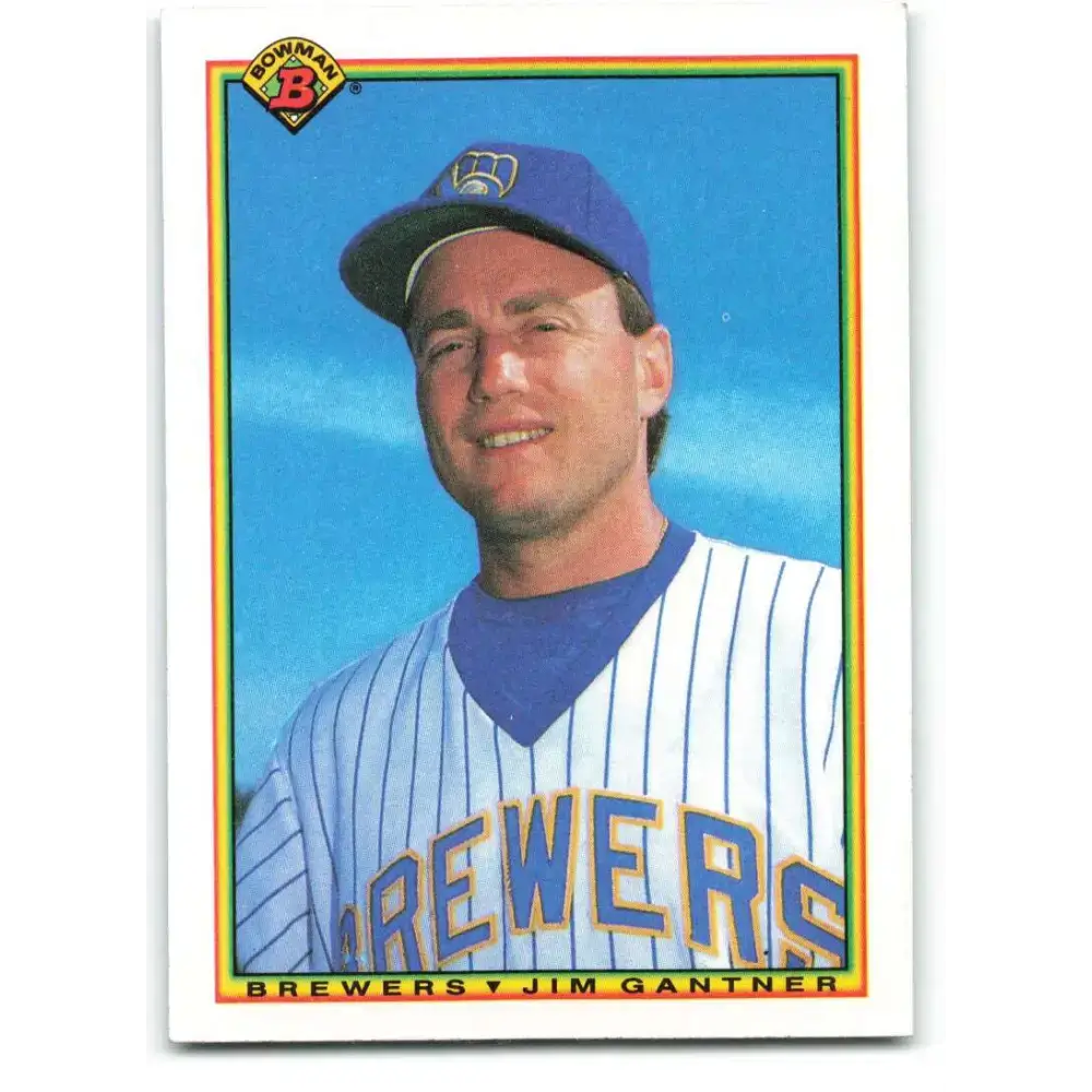 1990 Bowman #400 Jim Gantner NM-MT Milwaukee Brewers Baseball Card - Baseball Card Single