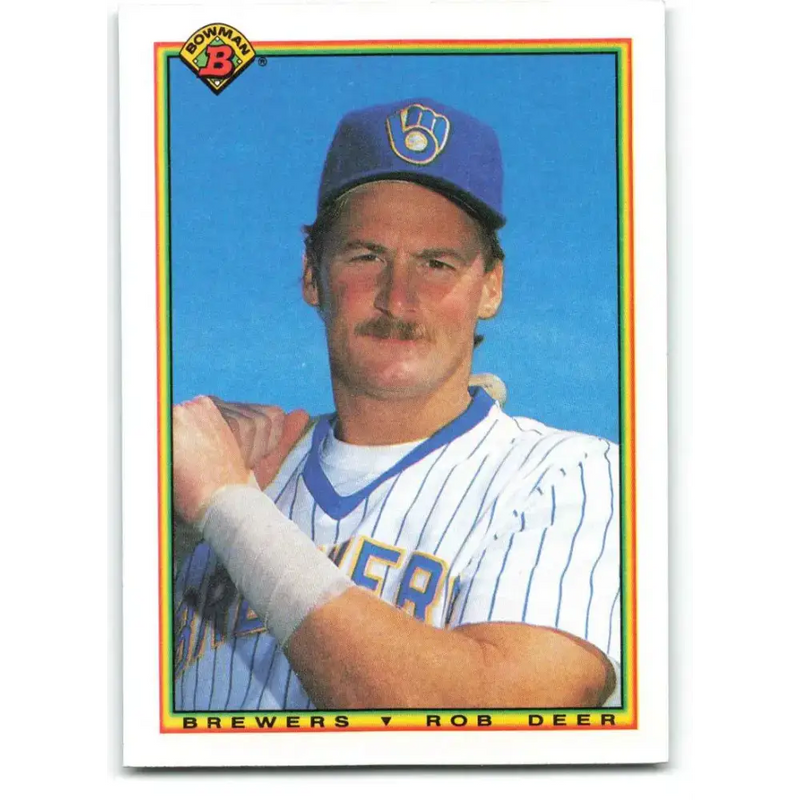 1990 Bowman #401 Rob Deer NM-MT Milwaukee Brewers Baseball Card - Baseball Card Single