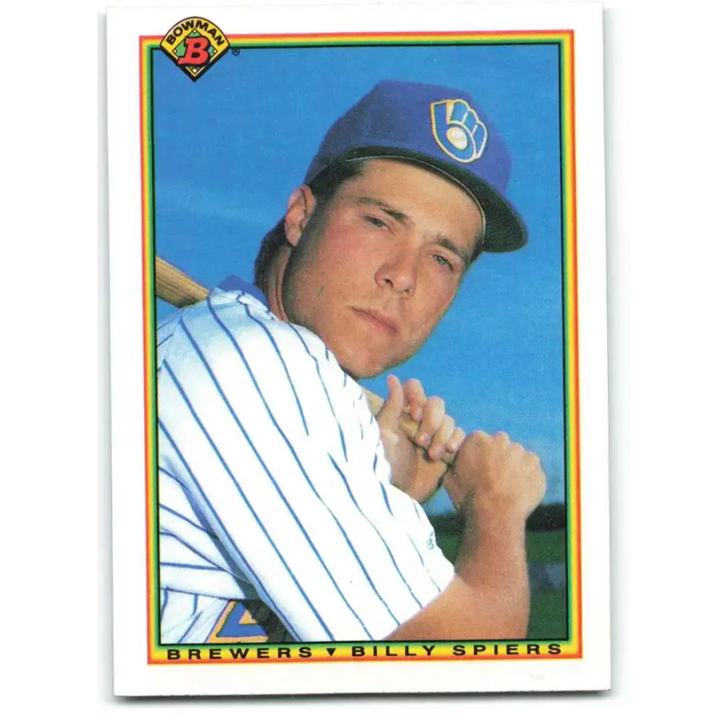 1990 Bowman #402 Bill Spiers NM-MT Milwaukee Brewers Baseball Card - Baseball Card Single