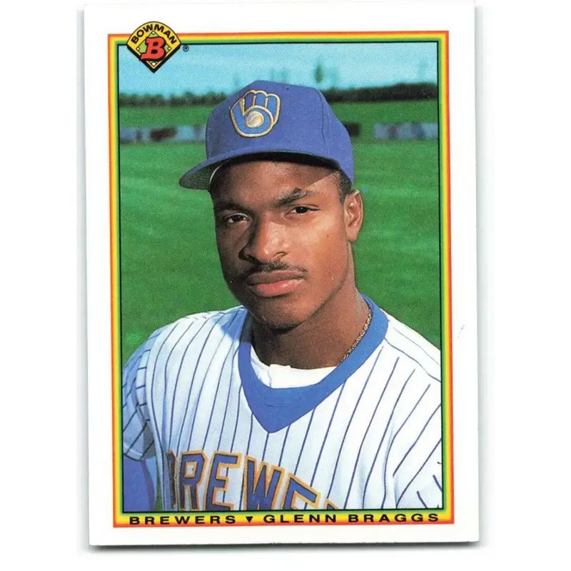 1990 Bowman #403 Glenn Braggs NM-MT Milwaukee Brewers Baseball Card - Baseball Card Single