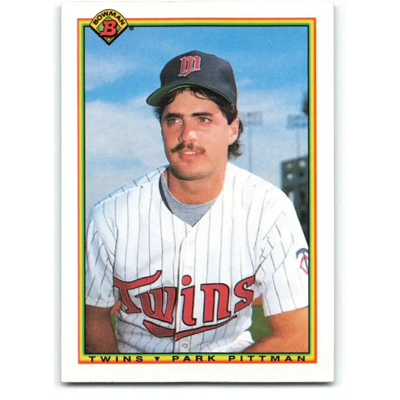 1990 Bowman #408 Park Pittman NM-MT RC Rookie Minnesota Twins Baseball Card - Baseball Card Single