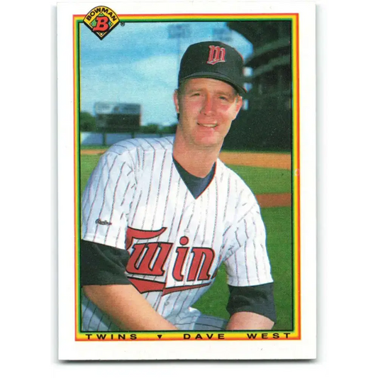 1990 Bowman #413 David West NM-MT Minnesota Twins Baseball Card