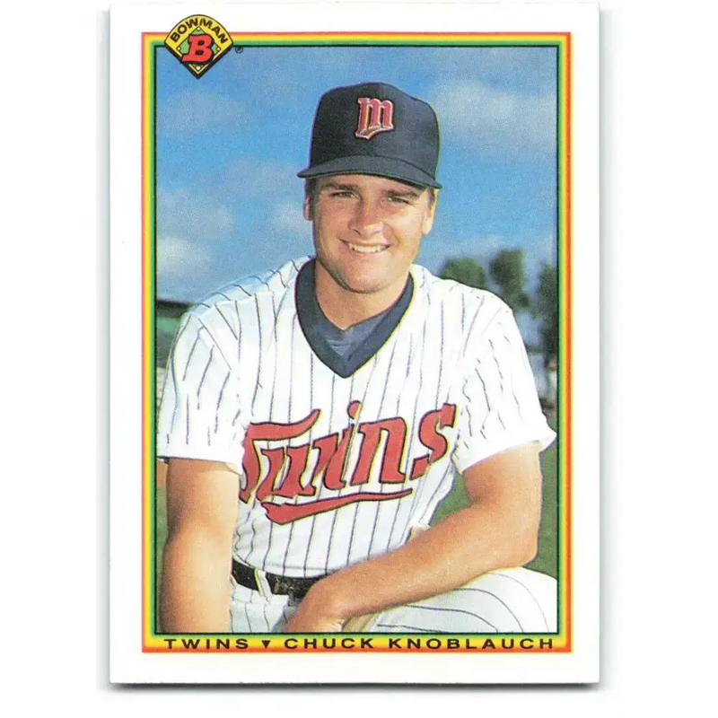 1990 Bowman #415 Chuck Knoblauch NM-MT RC Rookie Minnesota Twins Baseball Card - Baseball Card Single