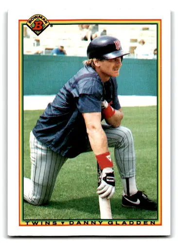 1990 Bowman Dan Gladden baseball card with original gloss and mint Twins condition