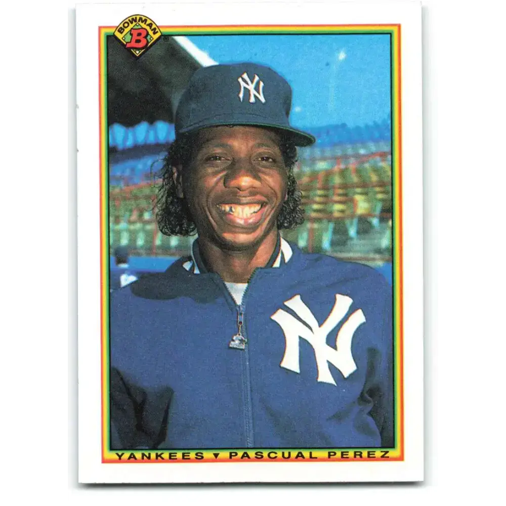 1990 Bowman #430 Pascual Perez NM-MT New York Yankees Baseball Card - Baseball Card Single
