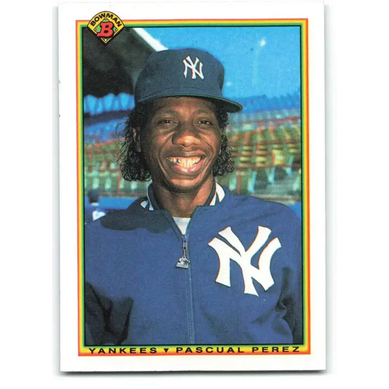 1990 Bowman #430 Pascual Perez NM-MT New York Yankees Baseball Card - Baseball Card Single