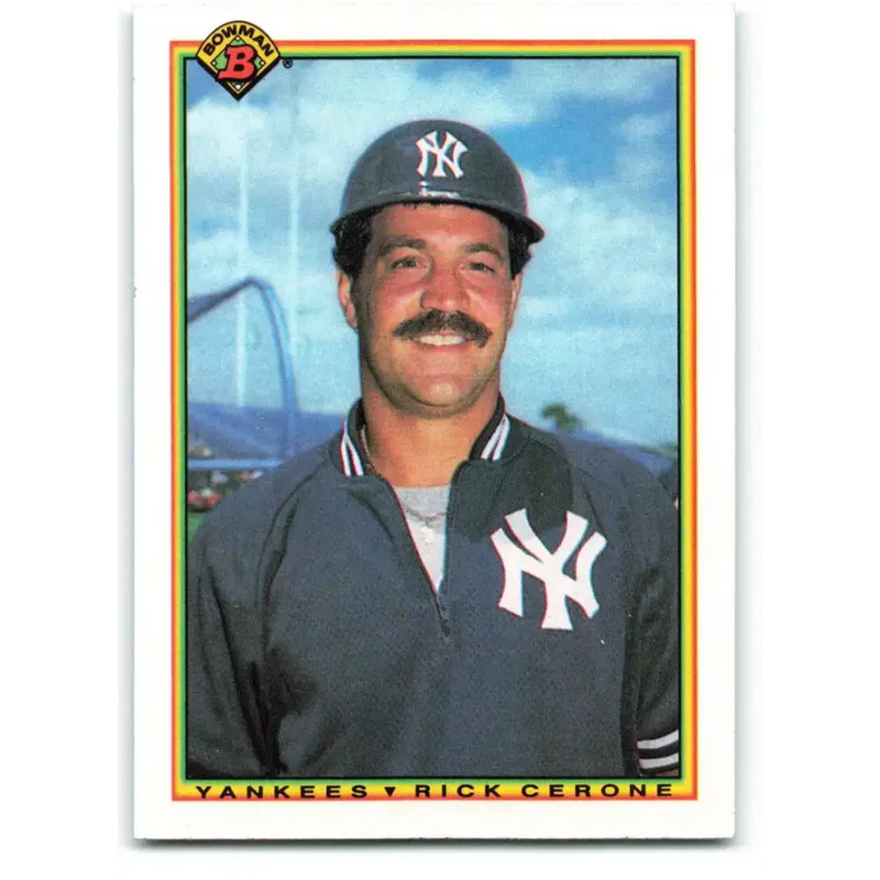 1990 Bowman #435 Rick Cerone NM-MT New York Yankees Baseball Card - Baseball Card Single