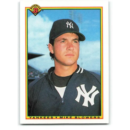 1990 Bowman #441 Mike Blowers NM-MT RC Rookie New York Yankees Baseball Card - Baseball Card Single