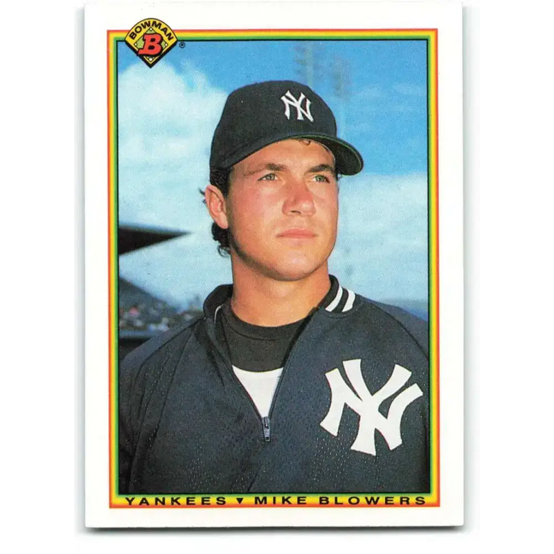 1990 Bowman #441 Mike Blowers NM-MT RC Rookie New York Yankees Baseball Card - Baseball Card Single