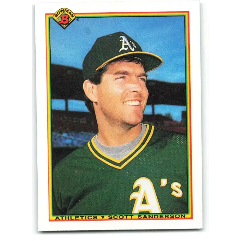 1990 Bowman #447 Scott Sanderson NM-MT Oakland Athletics Baseball Card - Baseball Card Single