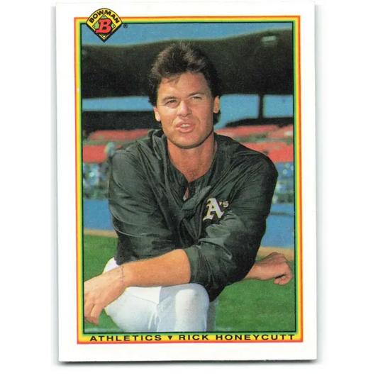 1990 Bowman #450 Rick Honeycutt NM-MT Oakland Athletics Baseball Card