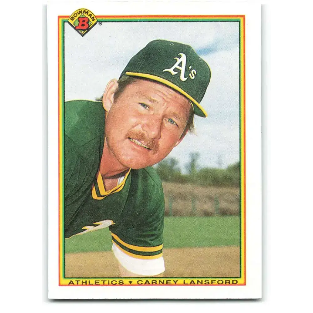 1990 Bowman #452 Carney Lansford NM-MT Oakland Athletics Baseball Card - Baseball Card Single