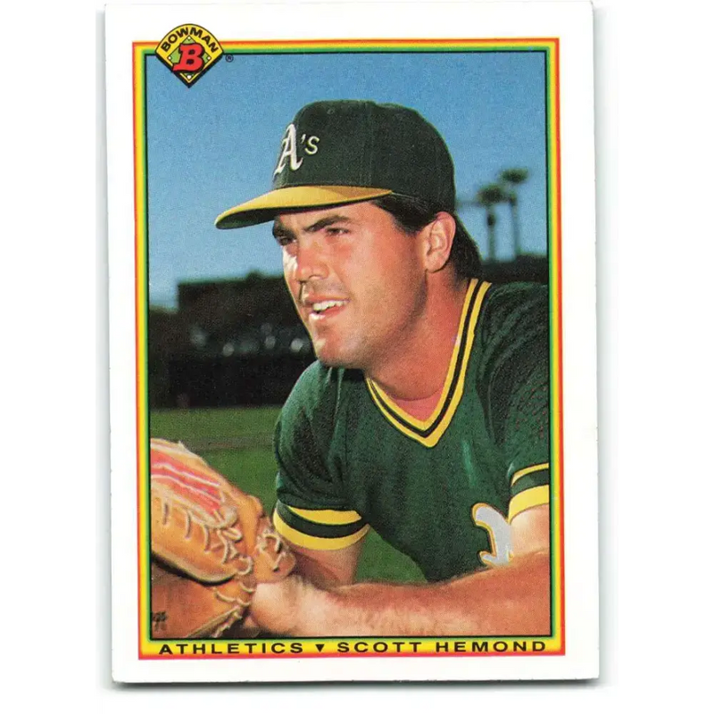 1990 Bowman #453 Scott Hemond NM-MT RC Rookie Oakland Athletics Baseball Card - Baseball Card Single