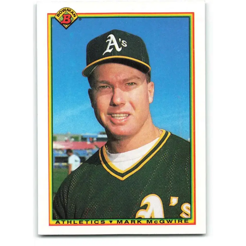 1990 Bowman #454 Mark McGwire NM-MT Oakland Athletics Baseball Card - Baseball Card Single