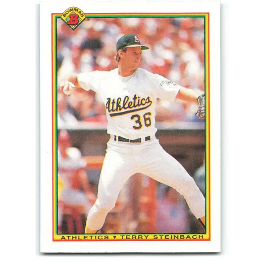 1990 Bowman #456 Terry Steinbach NM-MT Oakland Athletics Baseball Card