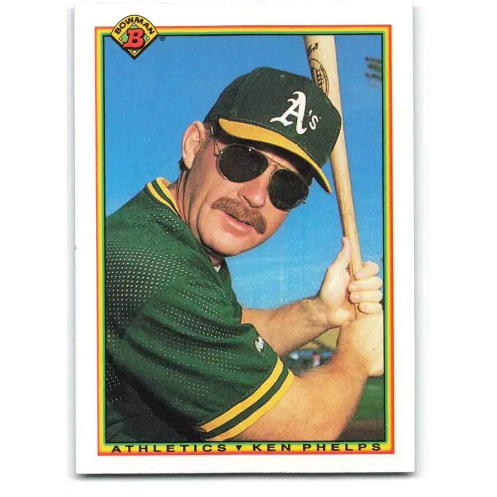 1990 Bowman #462 Ken Phelps NM-MT Oakland Athletics Baseball Card