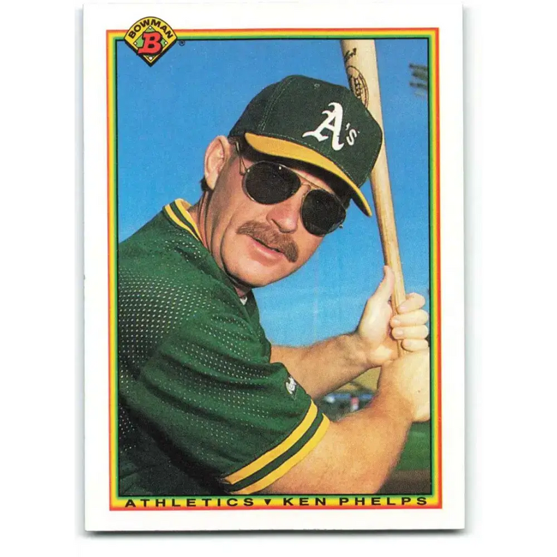 1990 Bowman #462 Ken Phelps NM-MT Oakland Athletics Baseball Card