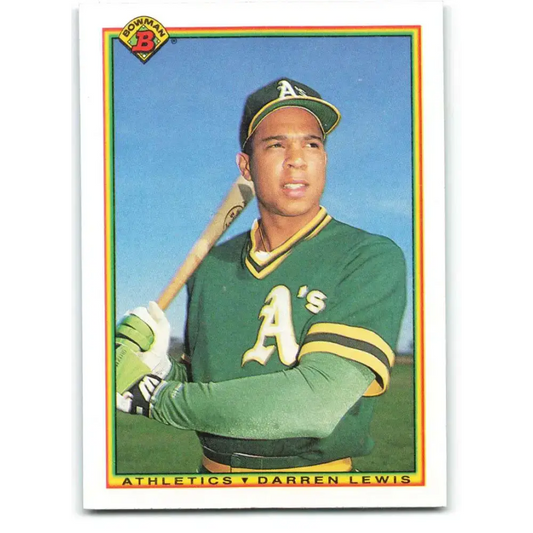 1990 Bowman #463 Darren Lewis NM-MT RC Rookie Oakland Athletics Baseball Card