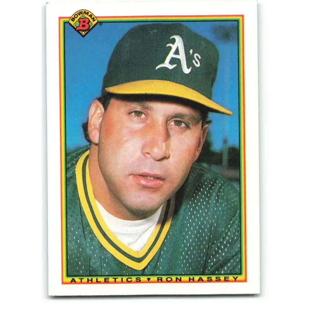 1990 Bowman #464 Ron Hassey NM-MT Oakland Athletics Baseball Card - Baseball Card Single
