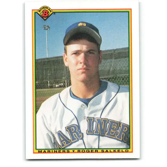 1990 Bowman #465 Roger Salkeld NM-MT RC Rookie Seattle Mariners Baseball Card