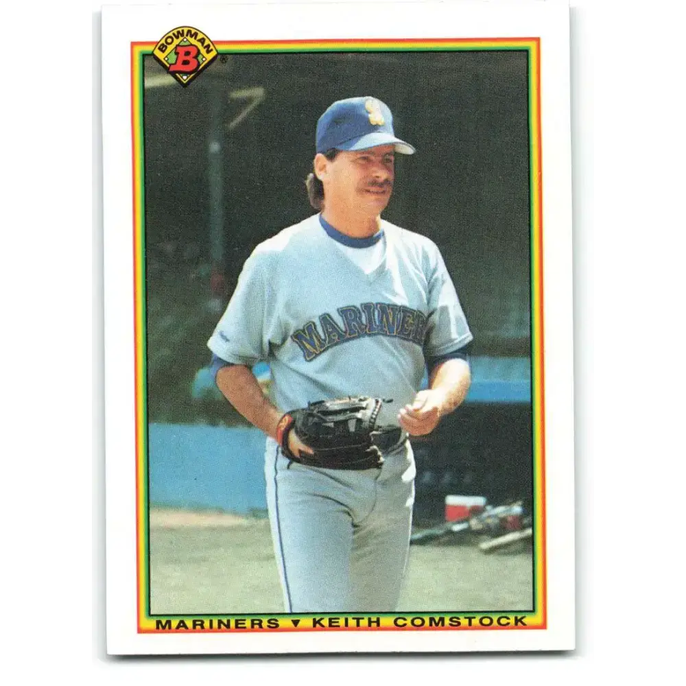 1990 Bowman #467 Keith Comstock NM-MT Seattle Mariners Baseball Card - Baseball Card Single