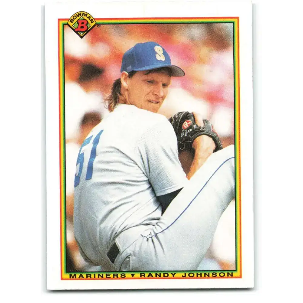 1990 Bowman #468 Randy Johnson NM-MT Seattle Mariners Baseball Card - Baseball Card Single