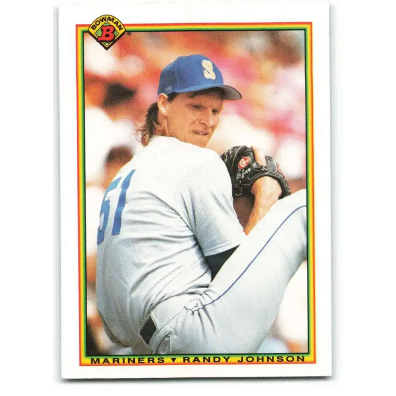 1990 Bowman #468 Randy Johnson NM-MT Seattle Mariners Baseball Card - Baseball Card Single
