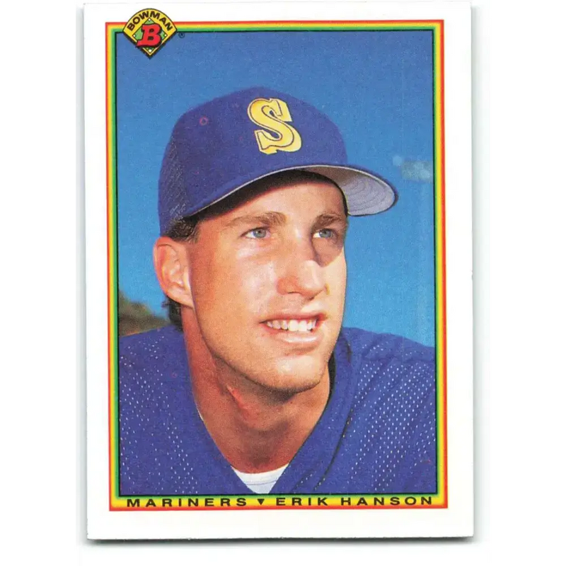 1990 Bowman #469 Erik Hanson NM-MT Seattle Mariners Baseball Card - Baseball Card Single