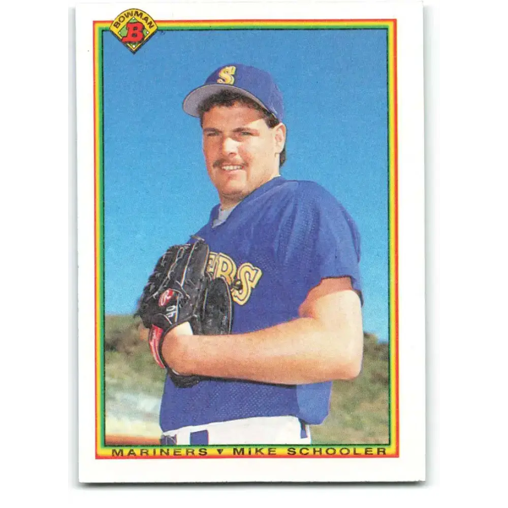 1990 Bowman #470 Mike Schooler NM-MT Seattle Mariners Baseball Card - Baseball Card Single
