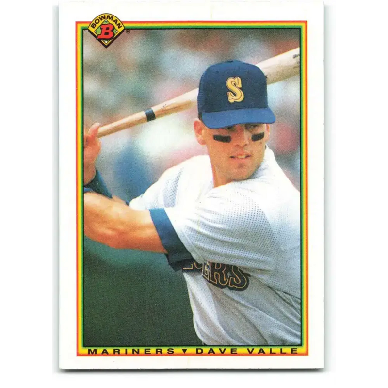 1990 Bowman #473 Dave Valle NM-MT Seattle Mariners Baseball Card - Baseball Card Single