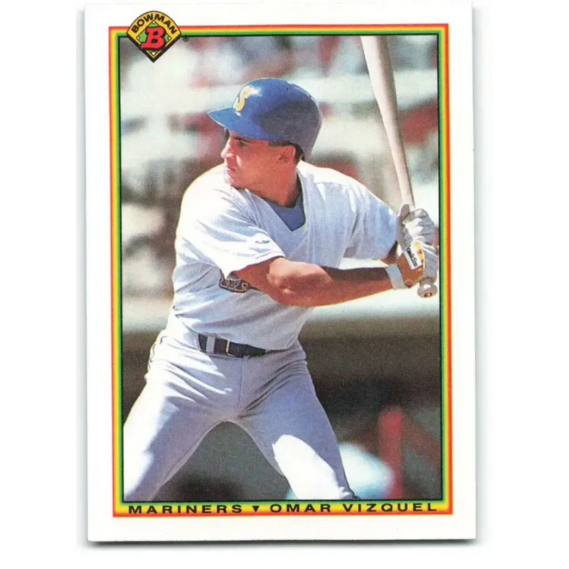 1990 Bowman #474 Omar Vizquel NM-MT Seattle Mariners Baseball Card - Baseball Card Single