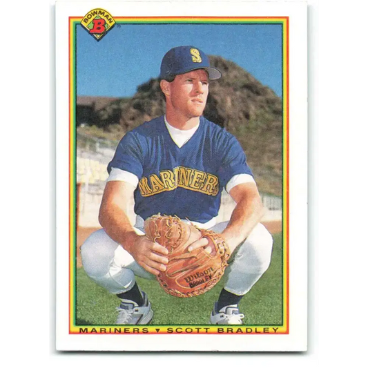 1990 Bowman #483 Scott Bradley NM-MT Seattle Mariners Baseball Card