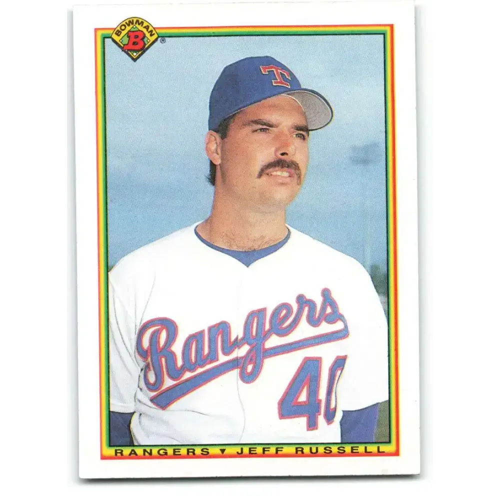 1990 Bowman #485 Jeff Russell NM-MT Texas Rangers Baseball Card - Baseball Card Single