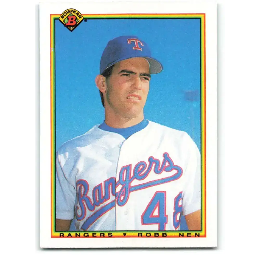 1990 Bowman #487 Robb Nen NM-MT RC Rookie Texas Rangers Baseball Card - Baseball Card Single