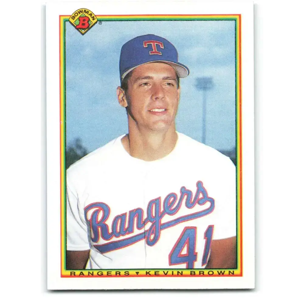 1990 Bowman #488 Kevin Brown NM-MT Texas Rangers Baseball Card - Baseball Card Single