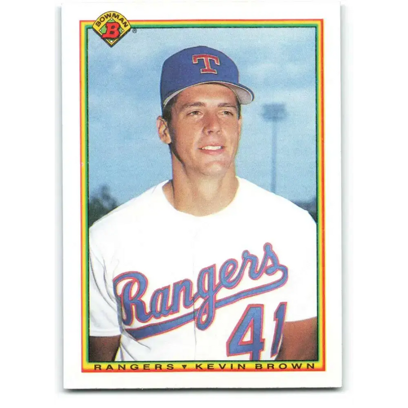 1990 Bowman #488 Kevin Brown NM-MT Texas Rangers Baseball Card - Baseball Card Single