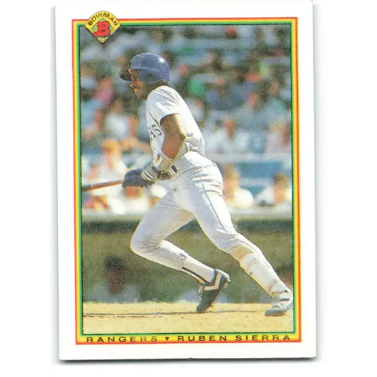 1990 Bowman #490 Ruben Sierra NM-MT Texas Rangers Baseball Card - Baseball Card Single