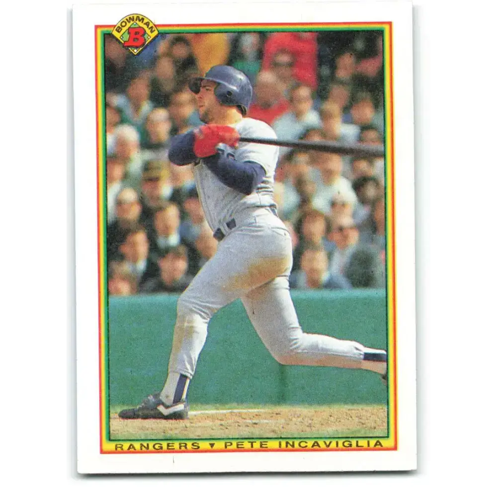 1990 Bowman #491 Pete Incaviglia NM-MT Texas Rangers Baseball Card - Baseball Card Single