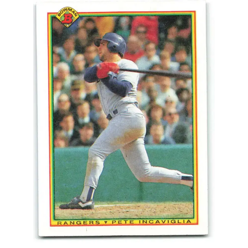 1990 Bowman #491 Pete Incaviglia NM-MT Texas Rangers Baseball Card - Baseball Card Single