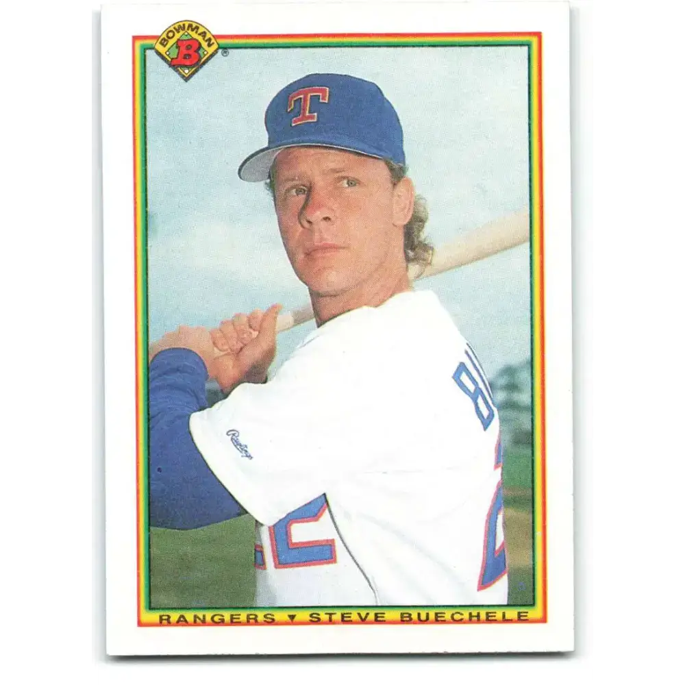 1990 Bowman #493 Steve Buechele NM-MT Texas Rangers Baseball Card - Baseball Card Single