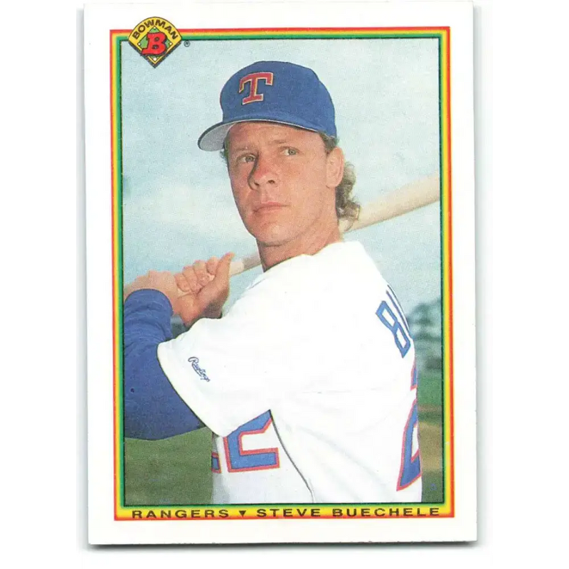 1990 Bowman #493 Steve Buechele NM-MT Texas Rangers Baseball Card - Baseball Card Single