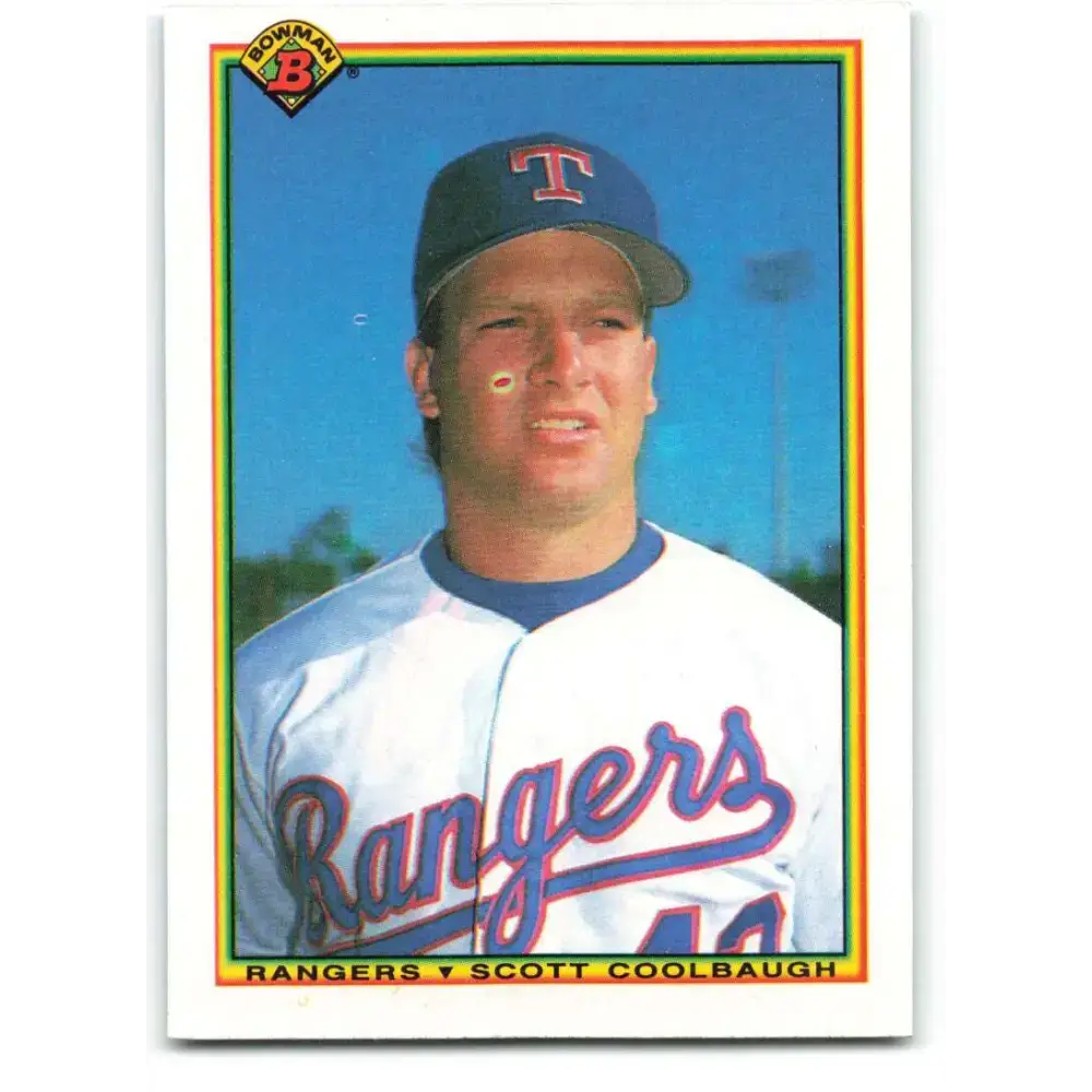 1990 Bowman #494 Scott Coolbaugh NM-MT RC Rookie Texas Rangers Baseball Card - Baseball Card Single