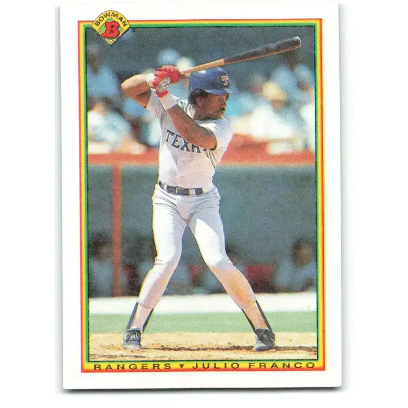 1990 Bowman #497 Julio Franco NM-MT Texas Rangers Baseball Card - Baseball Card Single