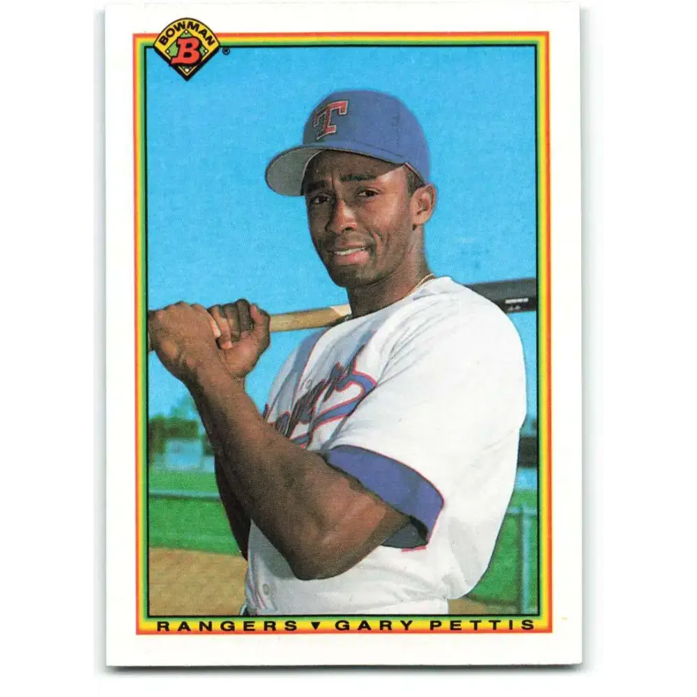 1990 Bowman #498 Gary Pettis NM-MT Texas Rangers Baseball Card - Baseball Card Single
